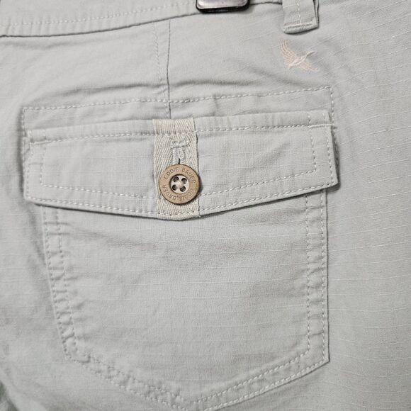 Eddie Bauer Cargo Pants Women’s Size 6 (32x23) Pale Green Cropped Drawstring Leg - Picture 12 of 12